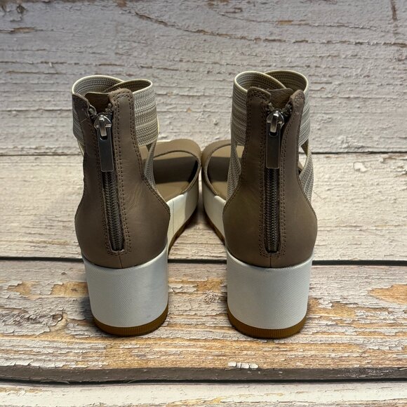 Sorel Cameron Strap Ankle Sandals Women’s 8 Beige Nude Platform NWOT - Picture 2 of 5
